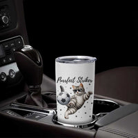 Purrfect Striker Tumbler Cup Funny Cat Soccer Player Gift