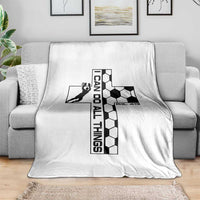 I Can Do All Things Through Soccer Christian Faith Gift Throw Blanket