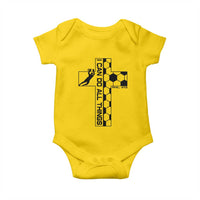 I Can Do All Things Through Soccer Christian Faith Gift Baby Onesie