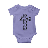 I Can Do All Things Through Soccer Christian Faith Gift Baby Onesie