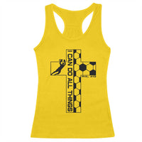I Can Do All Things Through Soccer Christian Faith Gift Racerback Tank Top