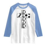 I Can Do All Things Through Soccer Christian Faith Gift Raglan Shirt