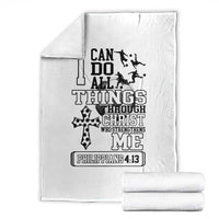 Soccer Christian Gift Throw Blanket I Can Do All Things Through Christ