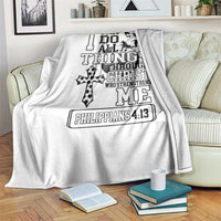 Soccer Christian Gift Throw Blanket I Can Do All Things Through Christ