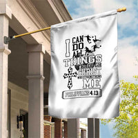 Soccer Christian Gift Garden Flag I Can Do All Things Through Christ