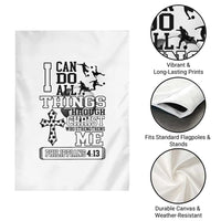 Soccer Christian Gift Garden Flag I Can Do All Things Through Christ