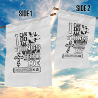 Soccer Christian Gift Garden Flag I Can Do All Things Through Christ