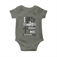Soccer Christian Gift Baby Onesie I Can Do All Things Through Christ