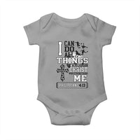 Soccer Christian Gift Baby Onesie I Can Do All Things Through Christ