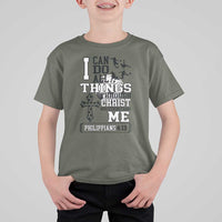 Soccer Christian Gift T Shirt For Kid I Can Do All Things Through Christ