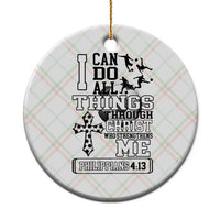 Soccer Christian Gift Ceramic Ornament I Can Do All Things Through Christ
