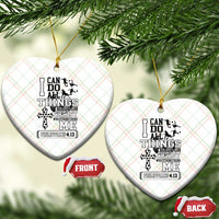 Soccer Christian Gift Ceramic Ornament I Can Do All Things Through Christ