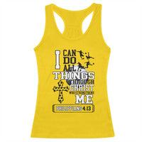 Soccer Christian Gift Racerback Tank Top I Can Do All Things Through Christ