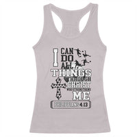 Soccer Christian Gift Racerback Tank Top I Can Do All Things Through Christ