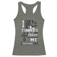 Soccer Christian Gift Racerback Tank Top I Can Do All Things Through Christ