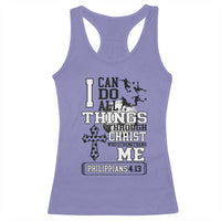 Soccer Christian Gift Racerback Tank Top I Can Do All Things Through Christ