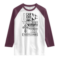 Soccer Christian Gift Raglan Shirt I Can Do All Things Through Christ