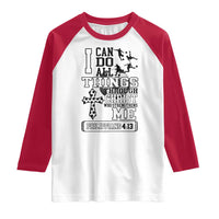 Soccer Christian Gift Raglan Shirt I Can Do All Things Through Christ