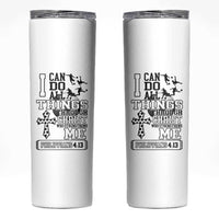 Soccer Christian Gift Skinny Tumbler I Can Do All Things Through Christ