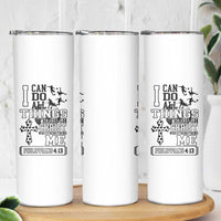 Soccer Christian Gift Skinny Tumbler I Can Do All Things Through Christ