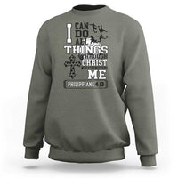 Soccer Christian Gift Sweatshirt I Can Do All Things Through Christ