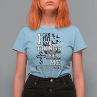 Soccer Christian Gift T Shirt For Women I Can Do All Things Through Christ