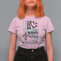 Soccer Christian Gift T Shirt For Women I Can Do All Things Through Christ