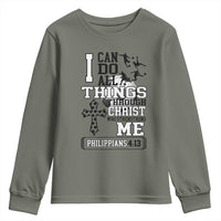 Soccer Christian Gift Youth Sweatshirt I Can Do All Things Through Christ