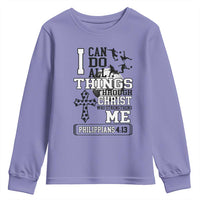 Soccer Christian Gift Youth Sweatshirt I Can Do All Things Through Christ