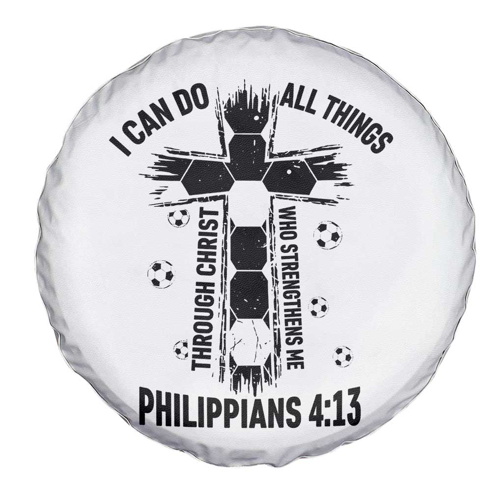I Can Do All Things Through Christ Spare Tire Cover Christian Soccer Faith