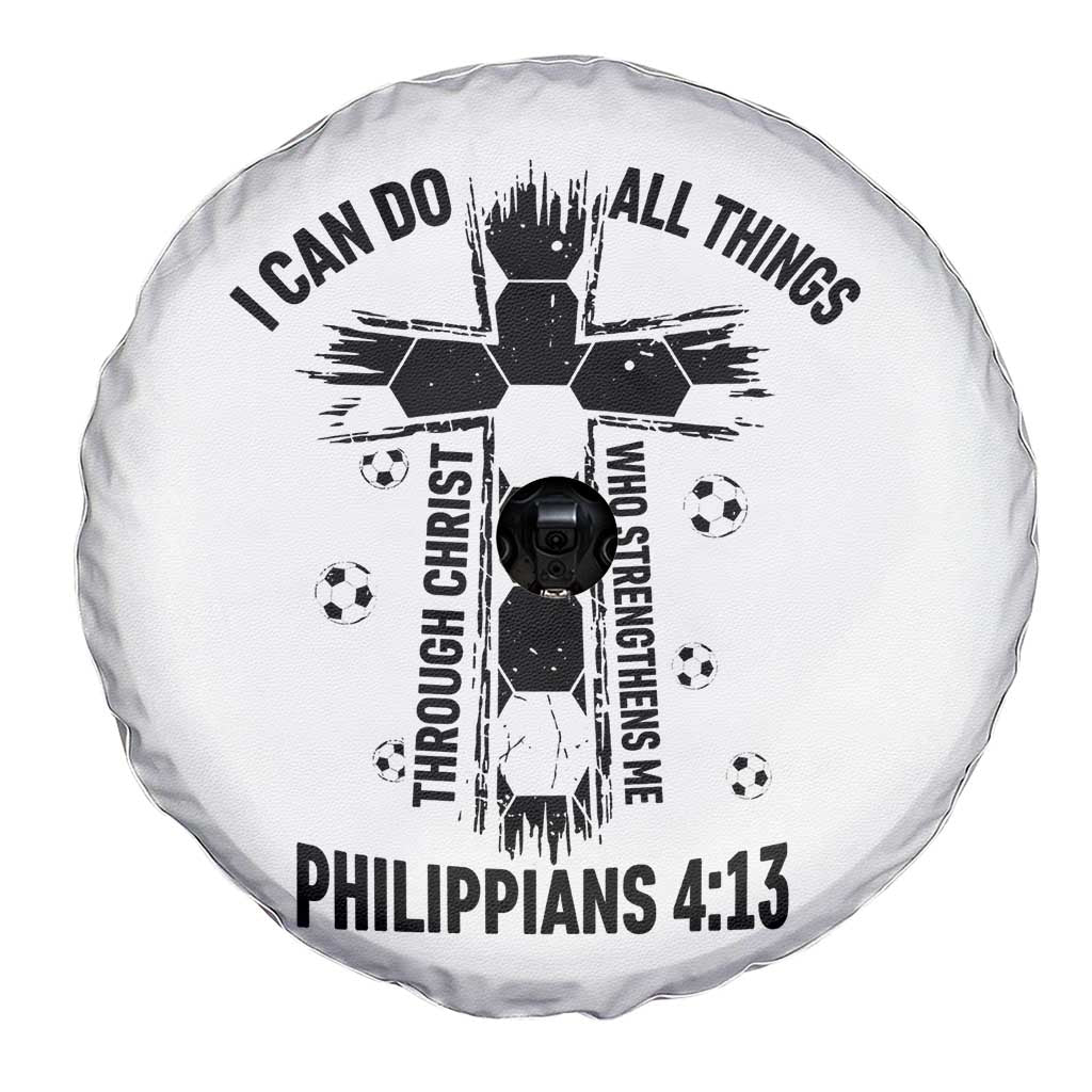 I Can Do All Things Through Christ Spare Tire Cover Christian Soccer Faith