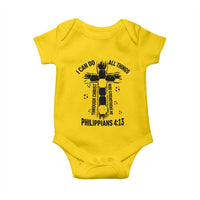 I Can Do All Things Through Christ Baby Onesie Christian Soccer Faith