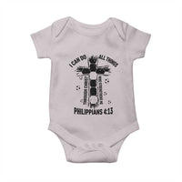I Can Do All Things Through Christ Baby Onesie Christian Soccer Faith