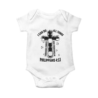 I Can Do All Things Through Christ Baby Onesie Christian Soccer Faith