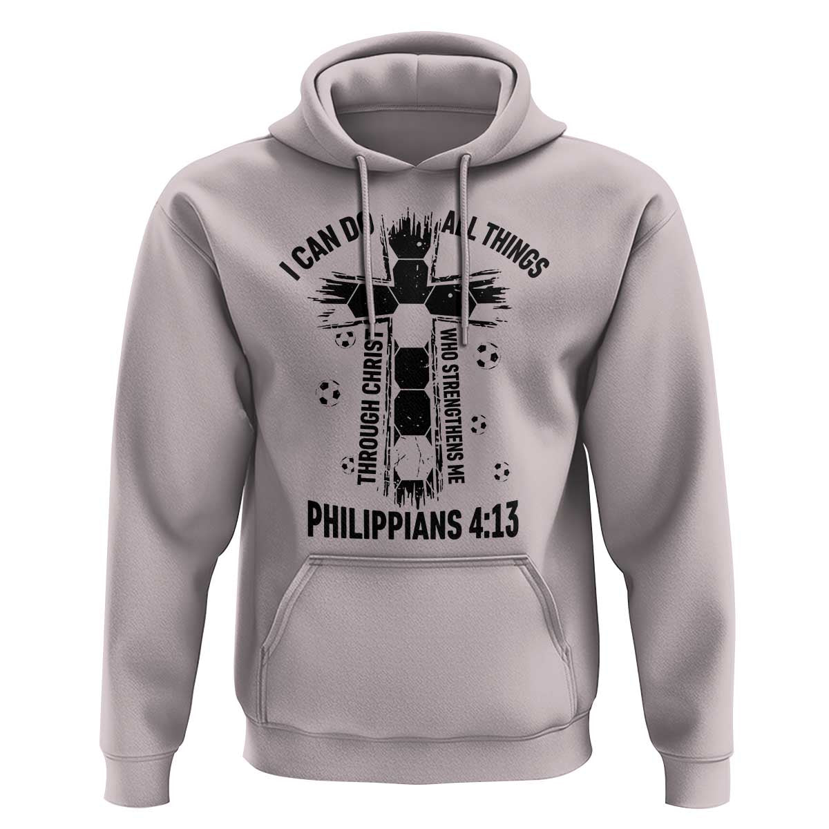 I Can Do All Things Through Christ Hoodie Christian Soccer Faith