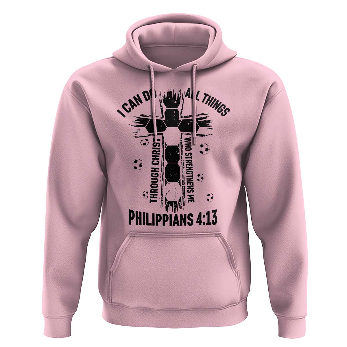 I Can Do All Things Through Christ Hoodie Christian Soccer Faith