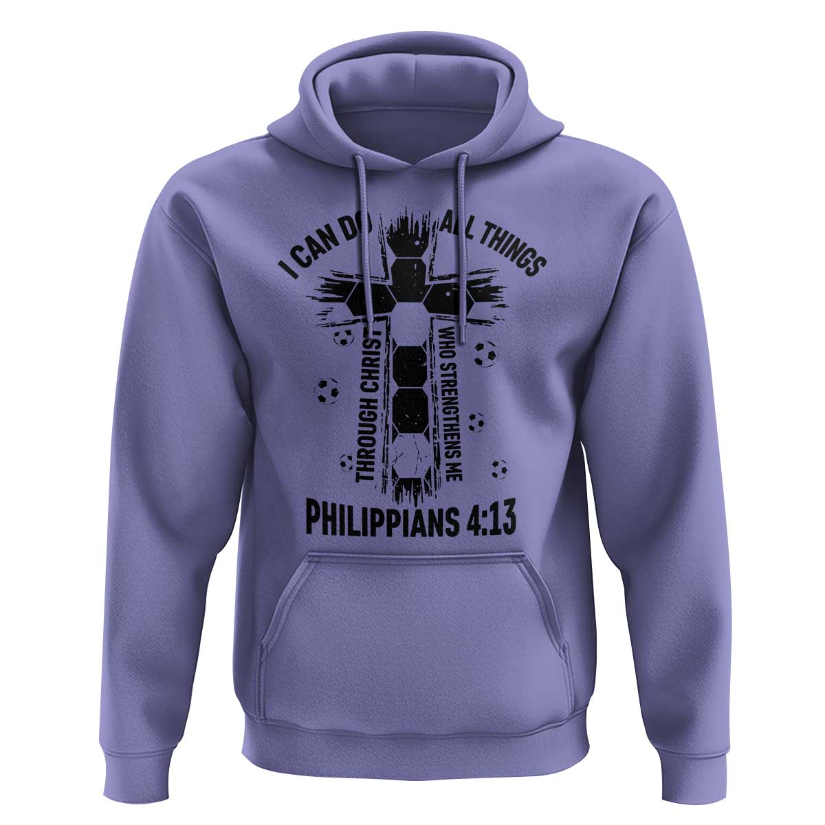 I Can Do All Things Through Christ Hoodie Christian Soccer Faith