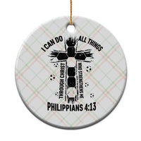 I Can Do All Things Through Christ Ceramic Ornament Christian Soccer Faith