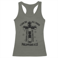 I Can Do All Things Through Christ Racerback Tank Top Christian Soccer Faith
