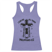 I Can Do All Things Through Christ Racerback Tank Top Christian Soccer Faith