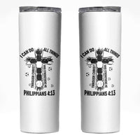 I Can Do All Things Through Christ Skinny Tumbler Christian Soccer Faith