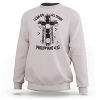 I Can Do All Things Through Christ Sweatshirt Christian Soccer Faith