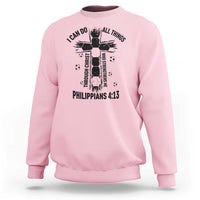 I Can Do All Things Through Christ Sweatshirt Christian Soccer Faith