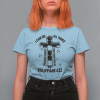 I Can Do All Things Through Christ T Shirt For Women Christian Soccer Faith