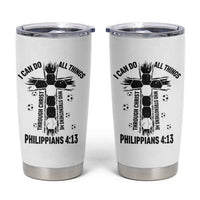 I Can Do All Things Through Christ Tumbler Cup Christian Soccer Faith