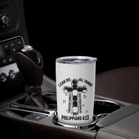 I Can Do All Things Through Christ Tumbler Cup Christian Soccer Faith