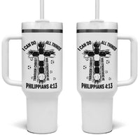 I Can Do All Things Through Christ Tumbler With Handle Christian Soccer Faith
