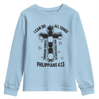 I Can Do All Things Through Christ Youth Sweatshirt Christian Soccer Faith