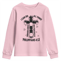 I Can Do All Things Through Christ Youth Sweatshirt Christian Soccer Faith
