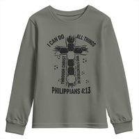 I Can Do All Things Through Christ Youth Sweatshirt Christian Soccer Faith